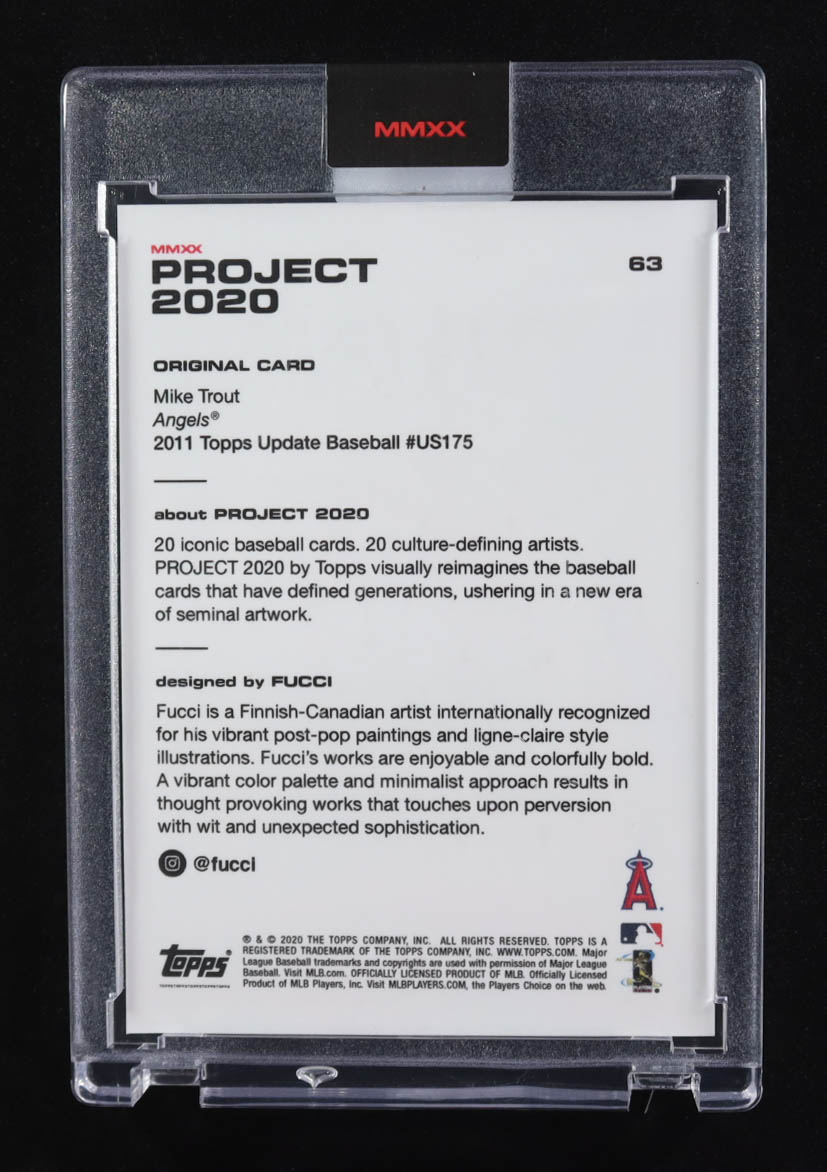 Mike Trout 2020 Topps Project 2020 #63 / Fucci at PristineAuction.com Mike Trout 2020 Topps Project 2020 #63 / Fucci at PristineAuction.com