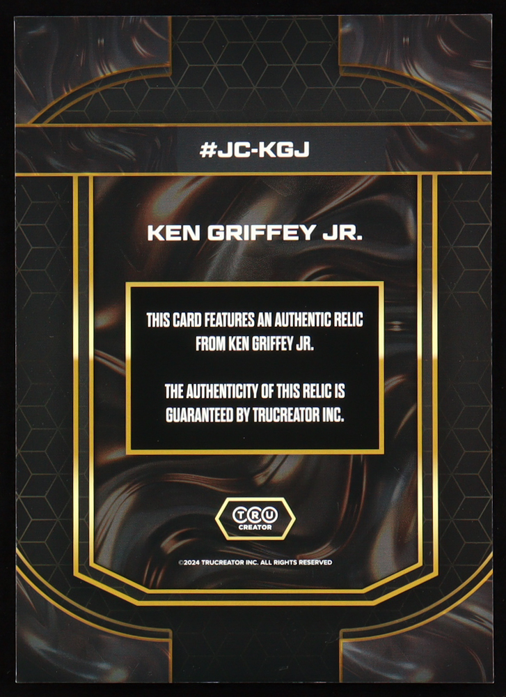 Ken Griffey Jr. 2024 TruSport Jumbo Trucreator Cracked Ice #15 #JC-KGJ JSY at PristineAuction.com Ken Griffey Jr. 2024 TruSport Jumbo Trucreator Cracked Ice #15 #JC-KGJ JSY at PristineAuction.com