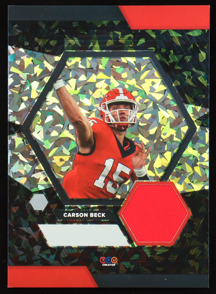 Carson Beck 2024 TruSport Jumbo Trucreator Cracked Ice #8 #JC-CB JSY RC at PristineAuction.com Carson Beck 2024 TruSport Jumbo Trucreator Cracked Ice #8 #JC-CB JSY RC at PristineAuction.com