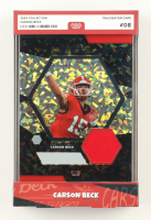 Carson Beck 2024 TruSport Jumbo Trucreator Cracked Ice #8 #JC-CB JSY RC at PristineAuction.com