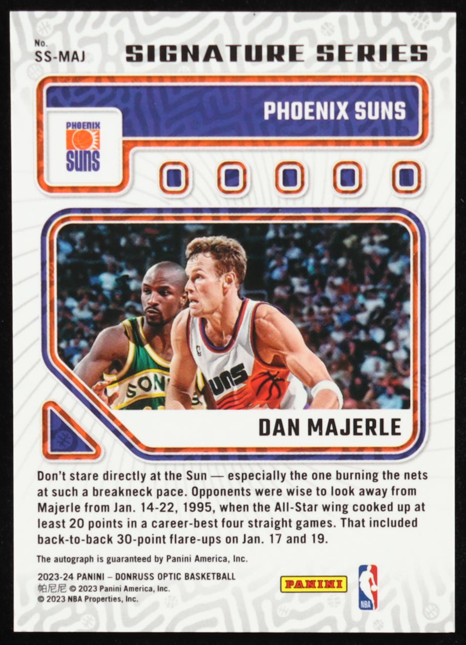 Dan Majerle 2023-24 Donruss Optic Signature Series #92 at PristineAuction.com Dan Majerle 2023-24 Donruss Optic Signature Series #92 at PristineAuction.com