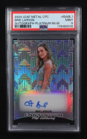 Brie Larson 2023 Leaf Metal Pop Century Continuum Autograph Prismatic Platinum Blue #BABL1 #25/25 (PSA 9) at PristineAuction.com