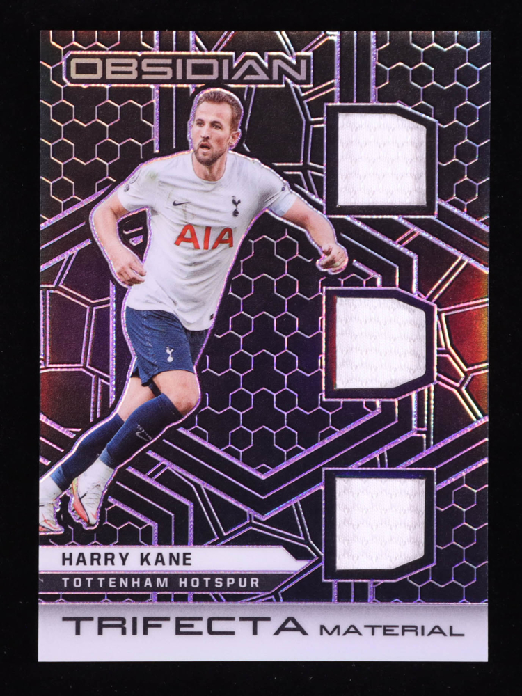 Harry Kane 2021-22 Panini Obsidian Trifecta Material Electric Etch Purple #22 #51/75