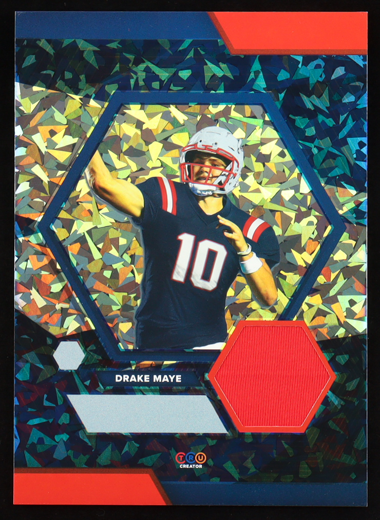 Drake Maye 2024 TruSport Jumbo Trucreator Cracked Ice #10 #JC-DM JSY RC at PristineAuction.com Drake Maye 2024 TruSport Jumbo Trucreator Cracked Ice #10 #JC-DM JSY RC at PristineAuction.com