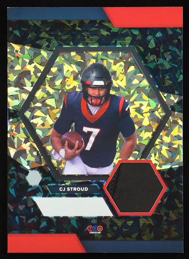 C.J. Stroud 2024 TruSport Jumbo Trucreator Cracked Ice #9 #JC-CS JSY at PristineAuction.com C.J. Stroud 2024 TruSport Jumbo Trucreator Cracked Ice #9 #JC-CS JSY at PristineAuction.com