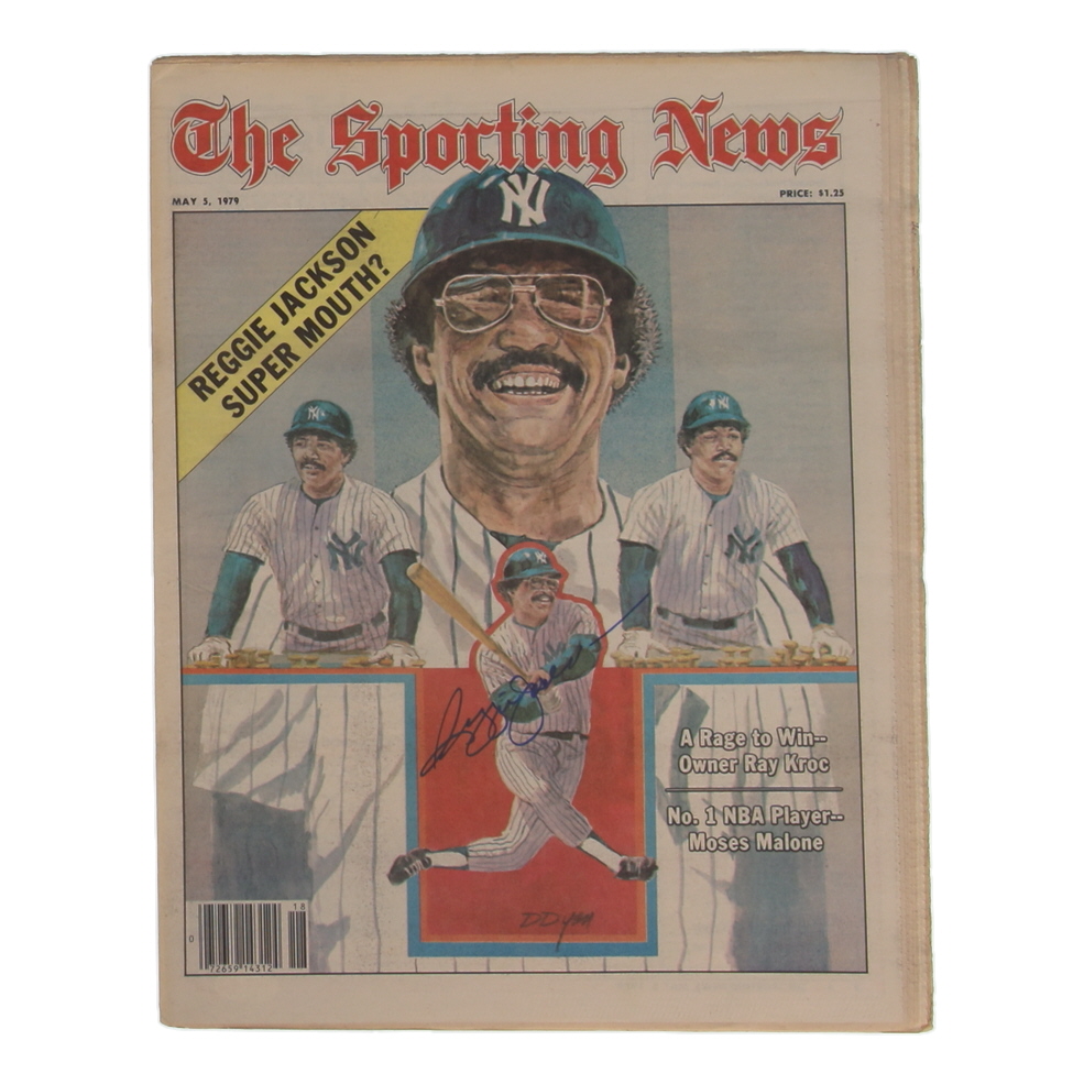 Reggie Jackson Signed 1979 "The Sporting News" Newspaper (JSA) at PristineAuction.com Reggie Jackson Signed 1979 "The Sporting News" Newspaper (JSA) at PristineAuction.com