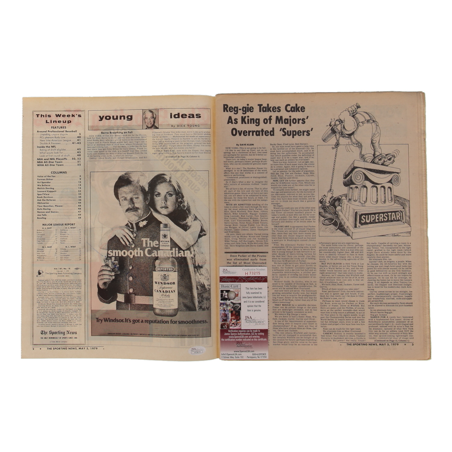 Reggie Jackson Signed 1979 "The Sporting News" Newspaper (JSA) at PristineAuction.com Reggie Jackson Signed 1979 "The Sporting News" Newspaper (JSA) at PristineAuction.com