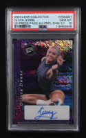 Olivia Dunne 2024 Leaf Collective '00 Press Pass Autographs Shimmer Purple #20AOD1 #1/1 (PSA 10) at PristineAuction.com