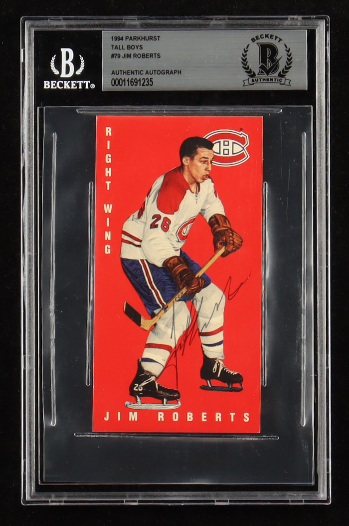 Jim Roberts Signed 1994 Parkhurst Tall Boys #79 (BGS) at PristineAuction.com Jim Roberts Signed 1994 Parkhurst Tall Boys #79 (BGS) at PristineAuction.com