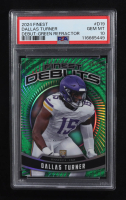 Dallas Turner 2024 Finest Debuts Green Refractors #D19 #60/75 RC (PSA 10) at PristineAuction.com
