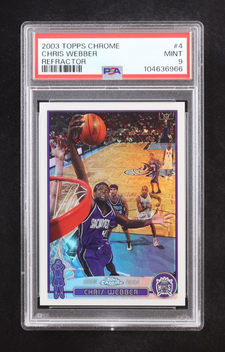 Chris Webber 2003 Topps Chrome Refractor #4 (PSA 9) at PristineAuction.com Chris Webber 2003 Topps Chrome Refractor #4 (PSA 9) at PristineAuction.com