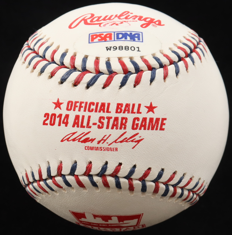 Mike Trout Signed 2014 All-Star Game Logo Baseball with Display Case (PSA) at PristineAuction.com Mike Trout Signed 2014 All-Star Game Logo Baseball with Display Case (PSA) at PristineAuction.com