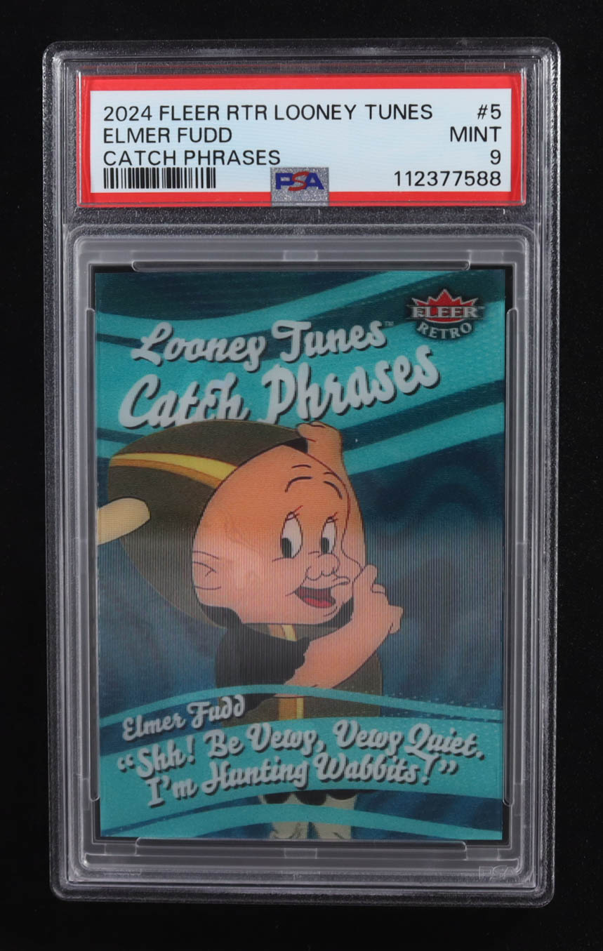 Elmer Fudd 2024 Fleer Retro Looney Tunes Catch Phrases #CP5 (PSA 9) at PristineAuction.com Elmer Fudd 2024 Fleer Retro Looney Tunes Catch Phrases #CP5 (PSA 9) at PristineAuction.com