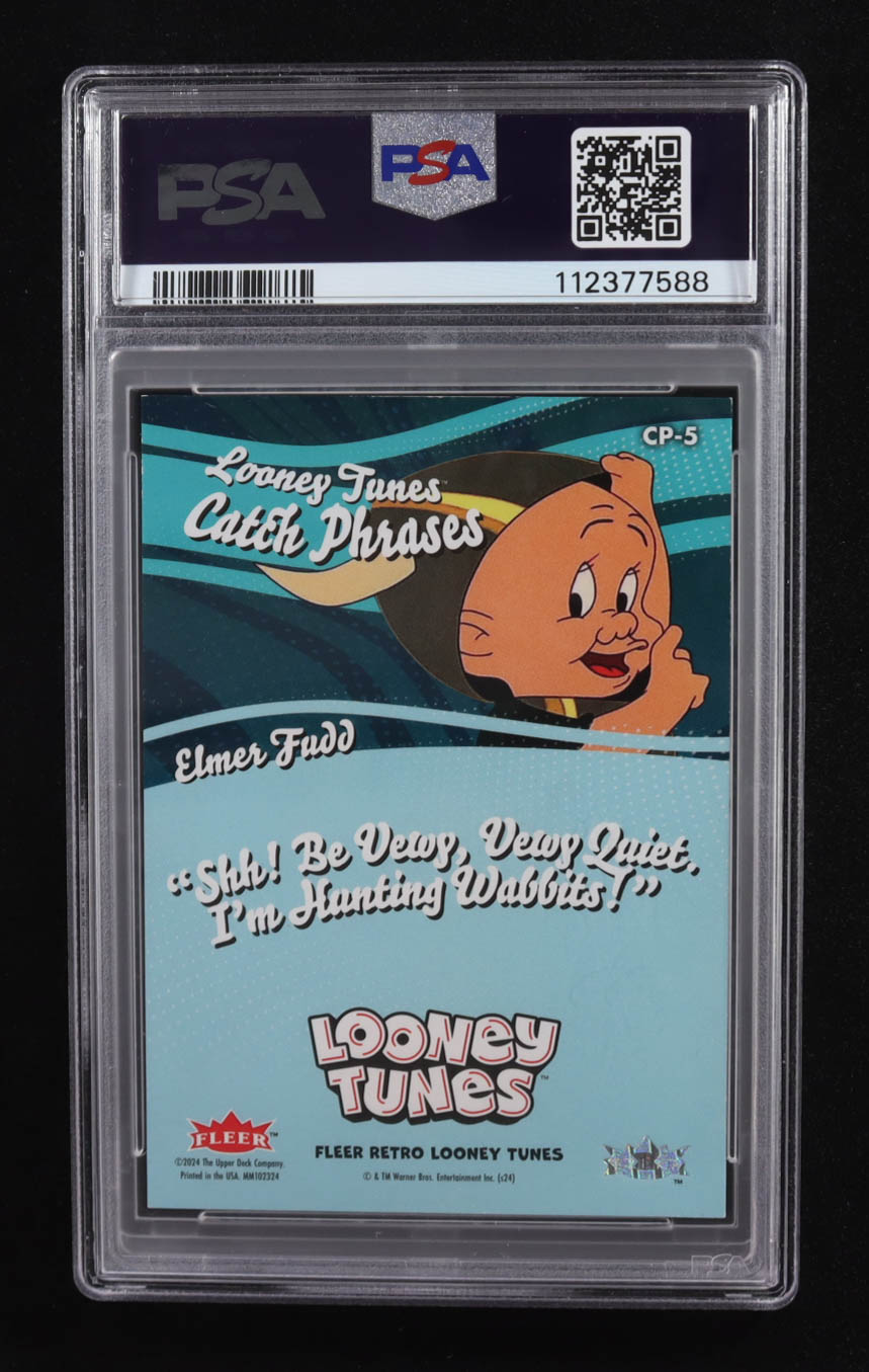 Elmer Fudd 2024 Fleer Retro Looney Tunes Catch Phrases #CP5 (PSA 9) at PristineAuction.com Elmer Fudd 2024 Fleer Retro Looney Tunes Catch Phrases #CP5 (PSA 9) at PristineAuction.com