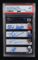 Ollie Gordon II / Devin Neal / Tahj Brooks / Ashton Jeanty 2024 Pro Set Pure Quadography Stardust Spectrum Platinum #Q6 #4/4 RC (PSA 9) at PristineAuction.com