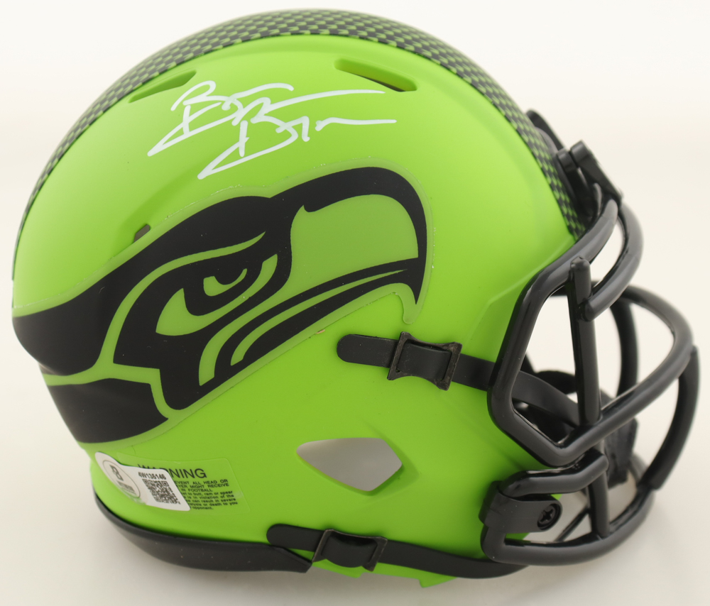 Brian Bosworth Signed Seahawks Rave Alternate Speed Mini Helmet (Beckett) at PristineAuction.com Brian Bosworth Signed Seahawks Rave Alternate Speed Mini Helmet (Beckett) at PristineAuction.com