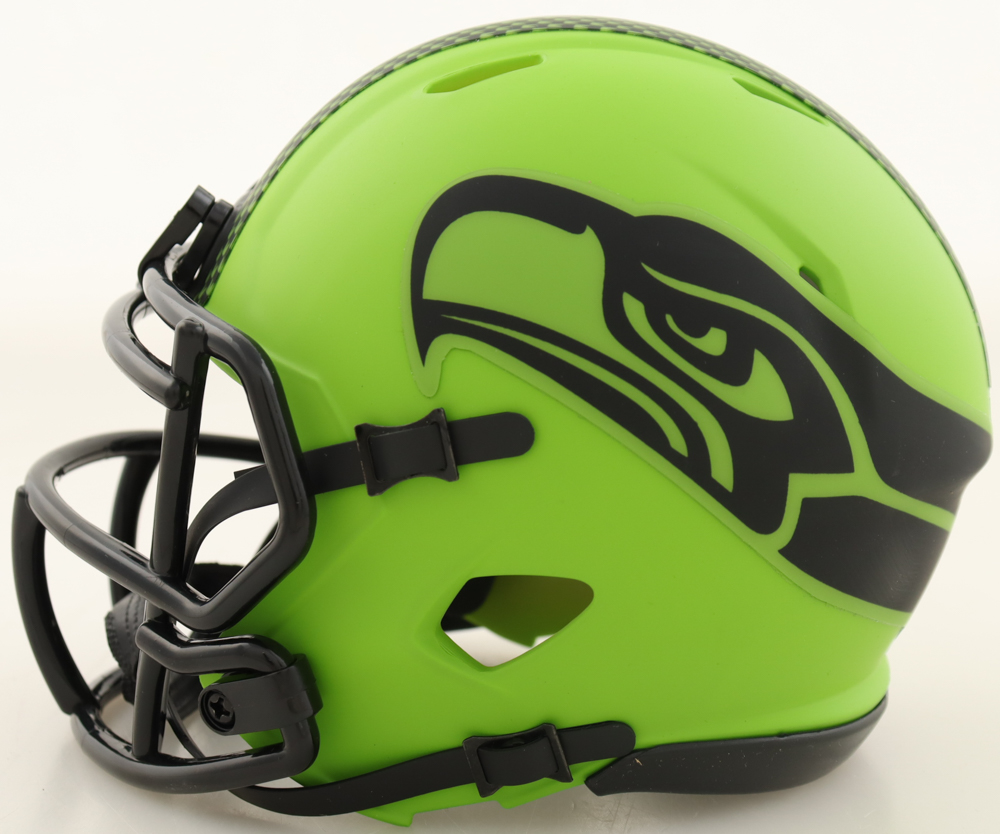 Brian Bosworth Signed Seahawks Rave Alternate Speed Mini Helmet (Beckett) at PristineAuction.com Brian Bosworth Signed Seahawks Rave Alternate Speed Mini Helmet (Beckett) at PristineAuction.com