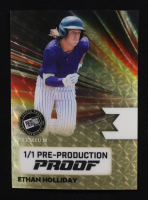 Ethan Holliday 2025 Press Pass Premium Gold Mosaic Pre-Production Proof #NNO #1/1 RC at PristineAuction.com