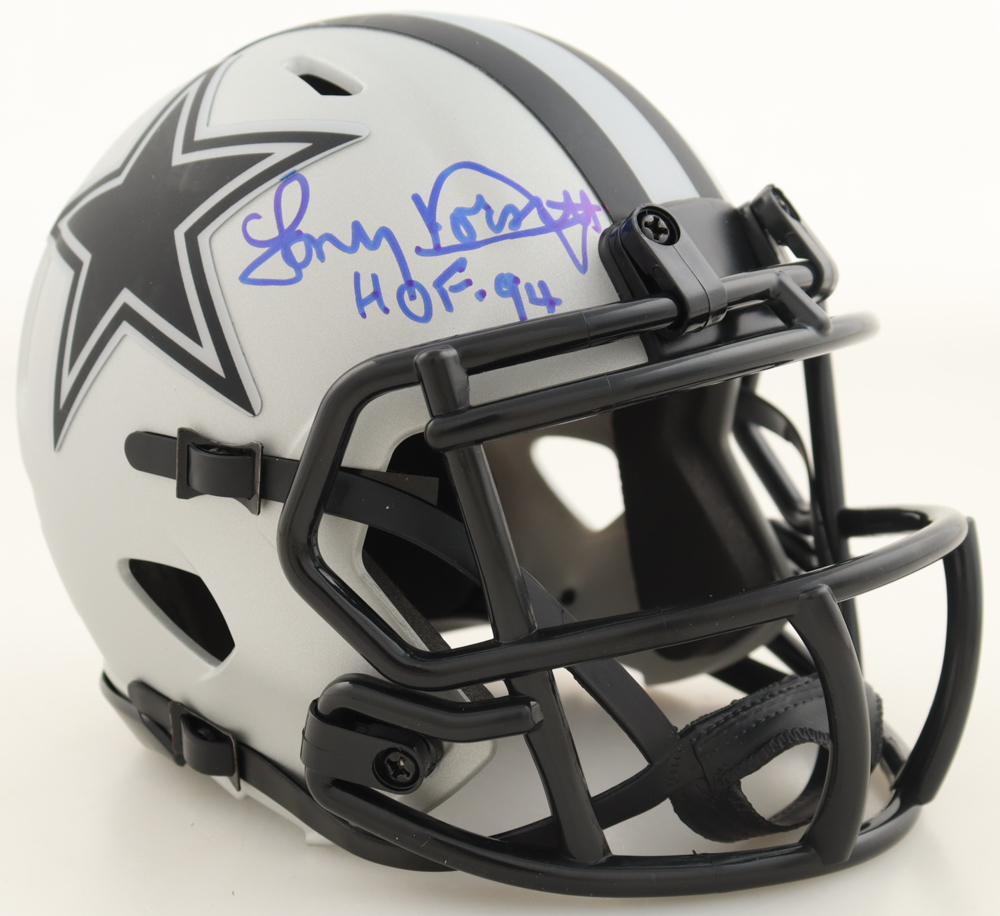 Tony Dorsett Signed Cowboys Rave Alternate Speed Mini Helmet Inscribed "HOF 94" (Beckett) at PristineAuction.com Tony Dorsett Signed Cowboys Rave Alternate Speed Mini Helmet Inscribed "HOF 94" (Beckett) at PristineAuction.com
