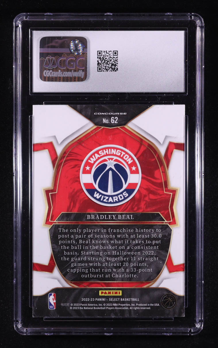 Bradley Beal 2022-23 Select Blue #62 (CGC 8) at PristineAuction.com Bradley Beal 2022-23 Select Blue #62 (CGC 8) at PristineAuction.com