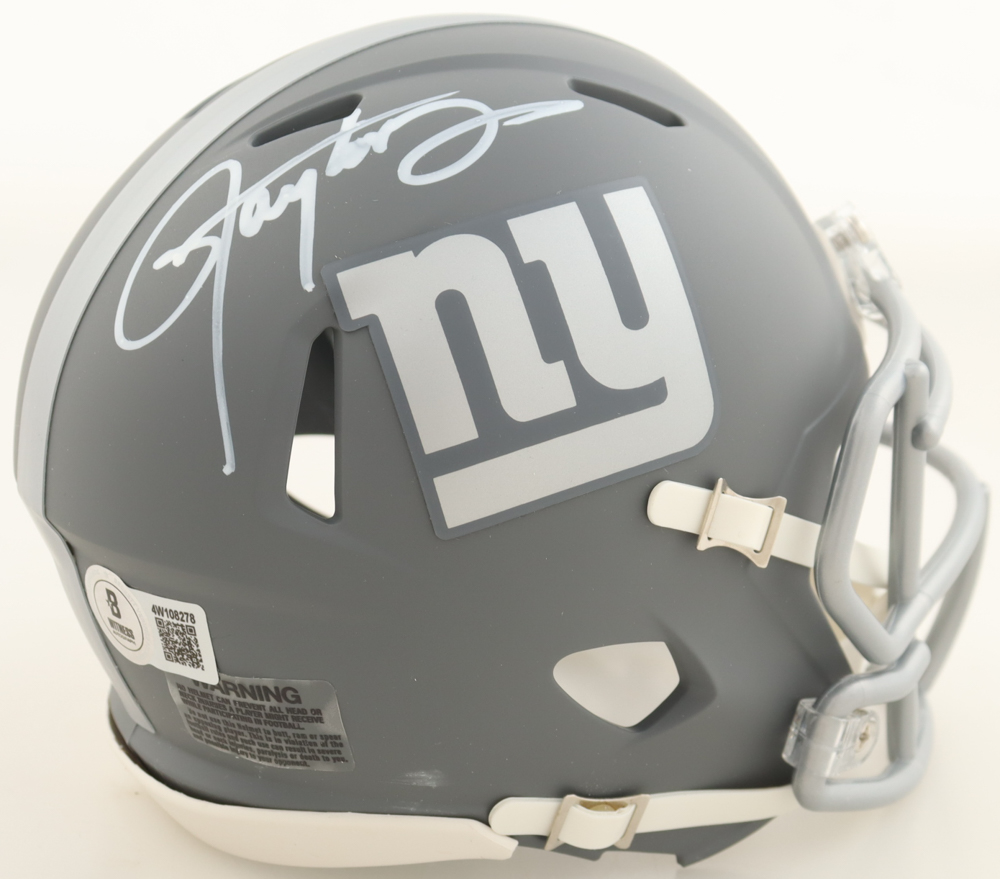 Lawrence Taylor Signed Giants Slate Alternate Speed Mini Helmet (Beckett) at PristineAuction.com Lawrence Taylor Signed Giants Slate Alternate Speed Mini Helmet (Beckett) at PristineAuction.com