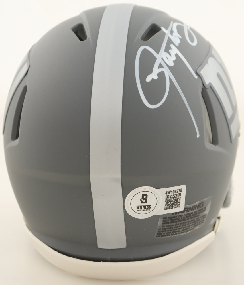 Lawrence Taylor Signed Giants Slate Alternate Speed Mini Helmet (Beckett) at PristineAuction.com Lawrence Taylor Signed Giants Slate Alternate Speed Mini Helmet (Beckett) at PristineAuction.com