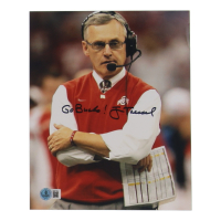 Jim Tressel Signed Ohio State Buckeyes 8x10 Photo Inscribed "Go Bucks!" (Beckett) at PristineAuction.com