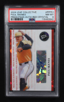 Paul Skenes 2024 Leaf Collective Press Pass Authentics Autographs Crystal Red #PPPS1 #3/4 RC (PSA 8) at PristineAuction.com