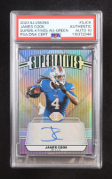 James Cook 2023 Panini Illusions Superlatives Autographs Green #23 #28/50 (PSA Authentic | Auto Grade PSA 10) at PristineAuction.com
