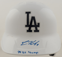Enrique "Kiké" Hernández Signed Dodgers Full-Size Batting Helmet Inscribed "24 WS Champs" (MLB) at PristineAuction.com