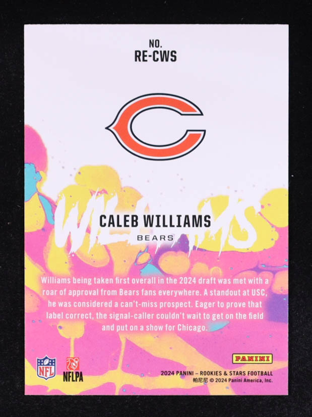 Caleb Williams 2024 Rookies and Stars Rookie Exclusive #1 RC at PristineAuction.com Caleb Williams 2024 Rookies and Stars Rookie Exclusive #1 RC at PristineAuction.com