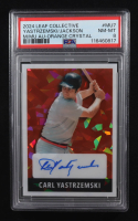 Carl Yastrzemski / Reggie Jackson 2024 Leaf Collective Multi Mash-Up Dual Autographs Crystal Orange #MU7 #2/8 (PSA 8) at PristineAuction.com