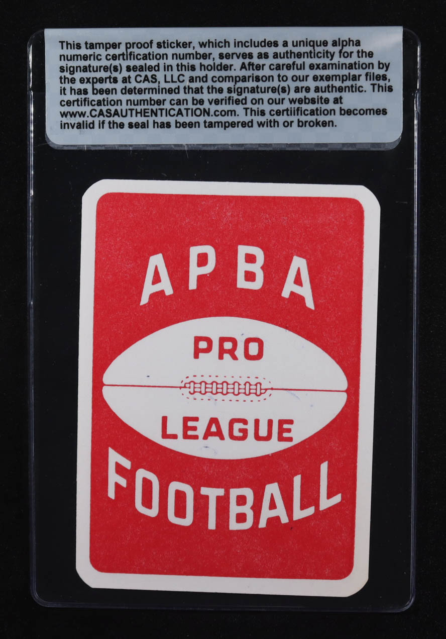 Gale Sayers Signed c. 1970s APBA Game Card Inscribed "Peace" (CAS) at PristineAuction.com Gale Sayers Signed c. 1970s APBA Game Card Inscribed "Peace" (CAS) at PristineAuction.com