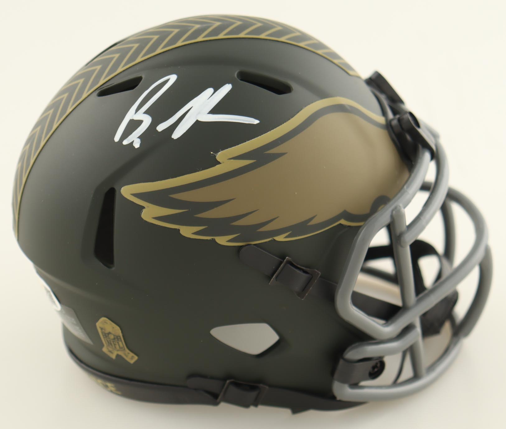Brandon Graham Signed Eagles Salute to Service Speed Mini Helmet (JSA) at PristineAuction.com Brandon Graham Signed Eagles Salute to Service Speed Mini Helmet (JSA) at PristineAuction.com