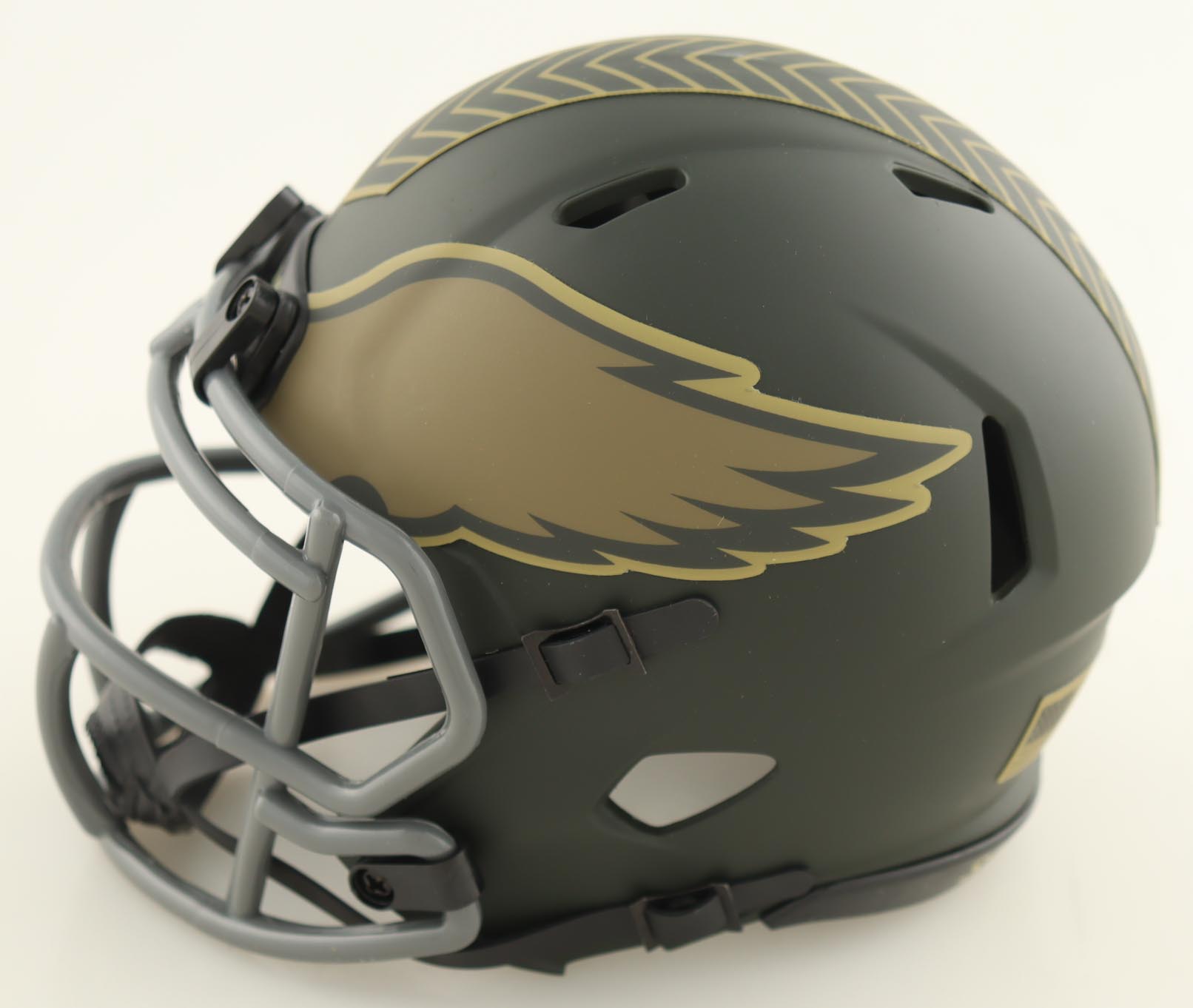 Brandon Graham Signed Eagles Salute to Service Speed Mini Helmet (JSA) at PristineAuction.com Brandon Graham Signed Eagles Salute to Service Speed Mini Helmet (JSA) at PristineAuction.com