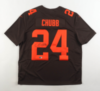 Nick Chubb Signed Browns Nike Authentic Jersey (Beckett) at PristineAuction.com