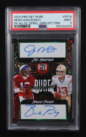 Joe Montana / Brock Purdy 2023 Pro Set Pure Pure Pairings Holo Sparkle Green #PP16 #2/3 (PSA 9) at PristineAuction.com