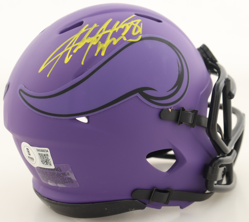 Adrian Peterson Signed Vikings Rave Alternate Speed Mini Helmet (Beckett) at PristineAuction.com Adrian Peterson Signed Vikings Rave Alternate Speed Mini Helmet (Beckett) at PristineAuction.com