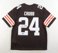 Nick Chubb Signed Browns Nike Authentic Jersey (Beckett) at PristineAuction.com