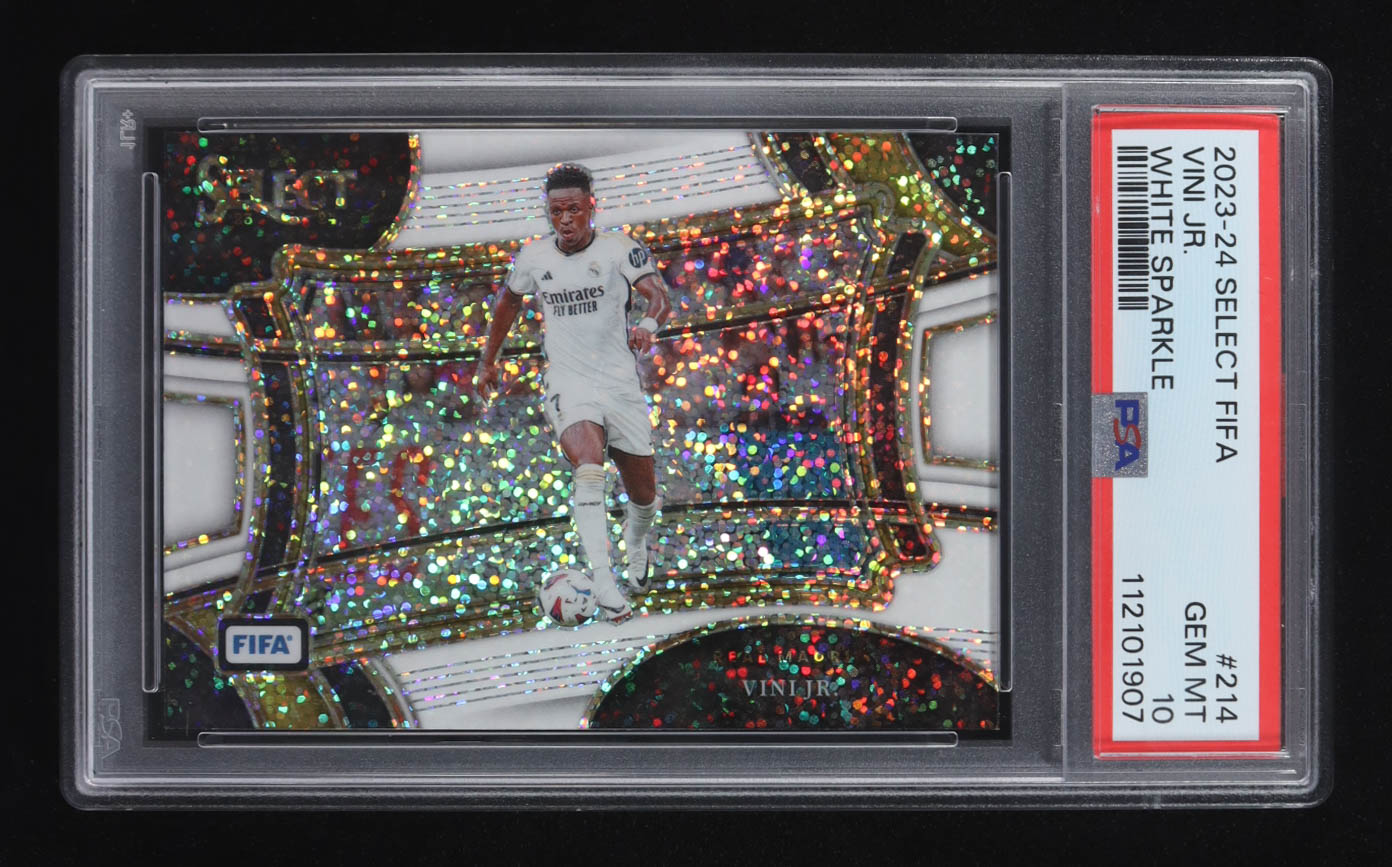 Vini Jr. 2023-24 Select FIFA White Sparkle #214 (PSA 10) at PristineAuction.com Vini Jr. 2023-24 Select FIFA White Sparkle #214 (PSA 10) at PristineAuction.com