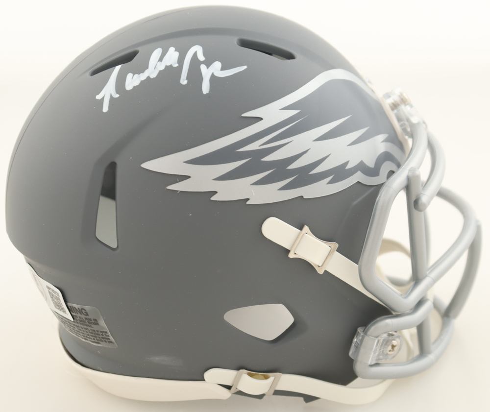Randall Cunningham Signed Eagles Slate Alternate Speed Mini Helmet (Beckett) at PristineAuction.com Randall Cunningham Signed Eagles Slate Alternate Speed Mini Helmet (Beckett) at PristineAuction.com