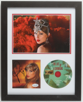 Taylor Swift Signed Custom Framed "The Life of a Showgirl" CD Album Insert Display with Disc (ACOA) at PristineAuction.com
