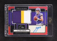 J.J. McCarthy 2024 Panini Prizm One Precision Rookie Patch Autographs #301 RC #56/60 at PristineAuction.com