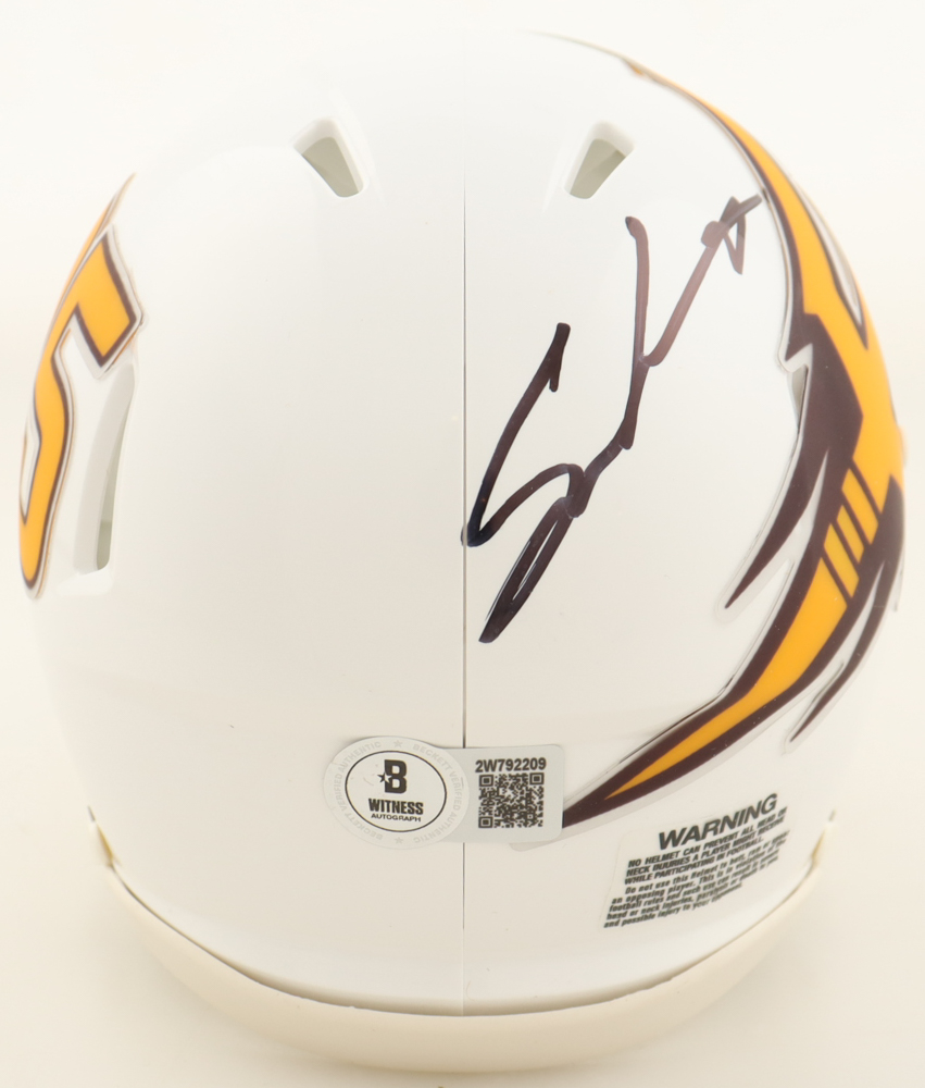 Sam Leavitt Signed Arizona State Sun Devils Speed Mini Helmet (Beckett) at PristineAuction.com Sam Leavitt Signed Arizona State Sun Devils Speed Mini Helmet (Beckett) at PristineAuction.com