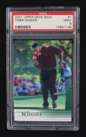 Tiger Woods 2001 Upper Deck #1 RC (PSA 9) at PristineAuction.com