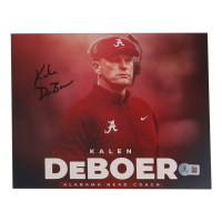 Kalen DeBoer Signed Alabama Crimson Tide 8x10 Photo (Beckett) at PristineAuction.com