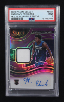 Anthony Edwards 2020-21 Select Rookie Jersey Autographs Prizms Purple #1 #2/99 RC at PristineAuction.com