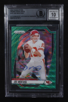 Joe Montana Signed Sticker On 2024 Panini Prizm Prizms Green Wave #147 (BGS | Auto 10) at PristineAuction.com