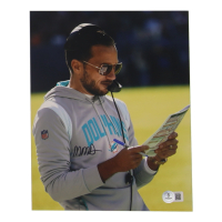 Mike McDaniel Signed Dolphins 8x10 Photo (Beckett) at PristineAuction.com