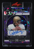 Archie Manning 2025 Leaf Sports Heroes All Decade Team '70s Autograph Purple Crystal #D70AM1 #01/10 at PristineAuction.com